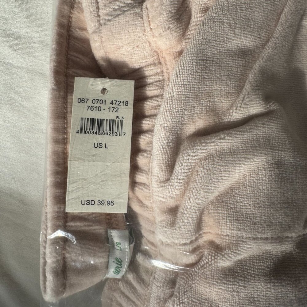 NWT Aerie Real Obsessed Velour Women's Jogger, Soft Satin - Cream Color, Size L - Picture 4 of 7
